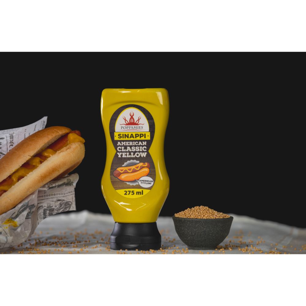 Poppamies American Classic Yellow sinappi 275 ml