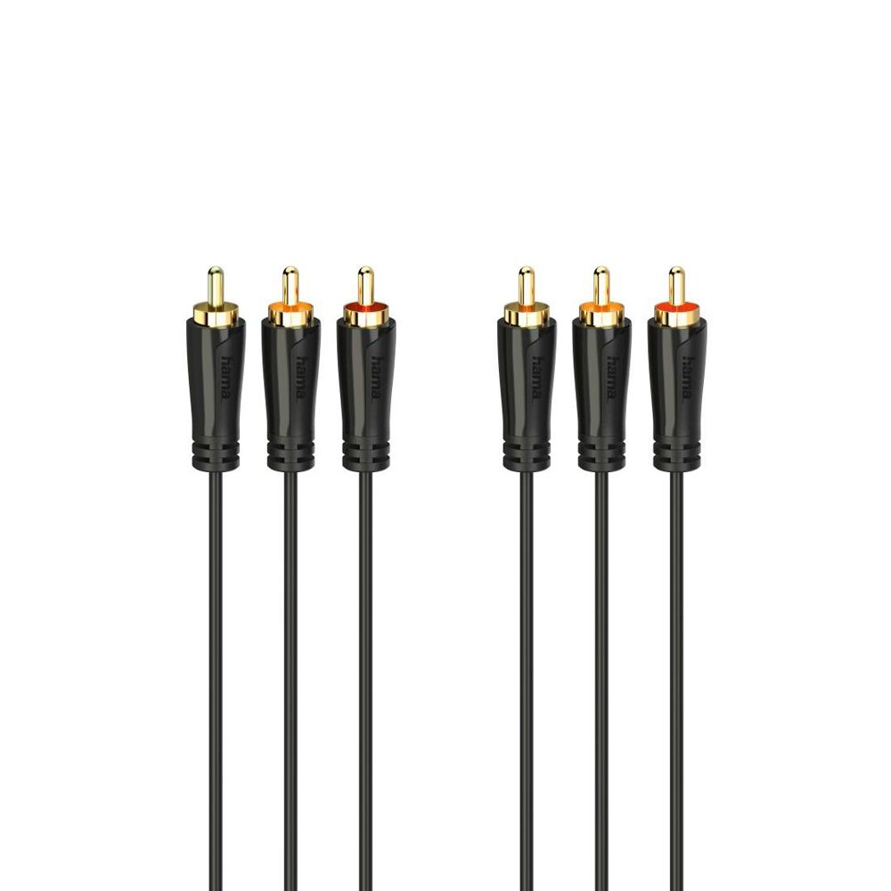 Hama videokaabel, 3 x RCA isane - 3 x RCA isane, 1,5 m