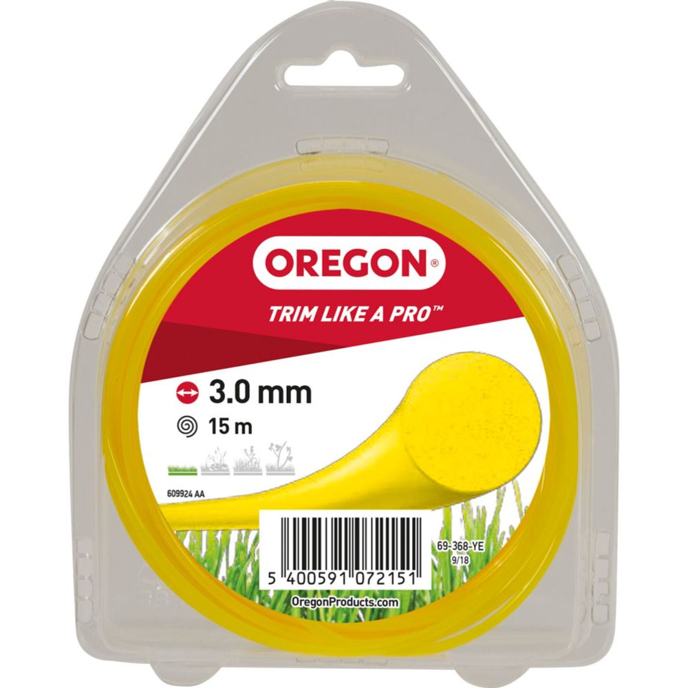 Oregon trimmeri jõhv 3,0 mm x 15 m kollane