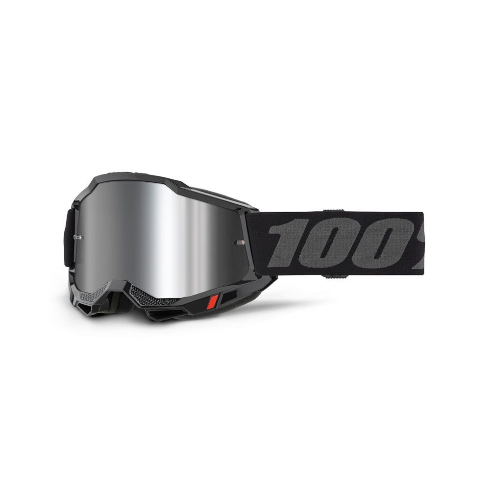 100% Accuri 2 Black crossglasögon spegellins silver