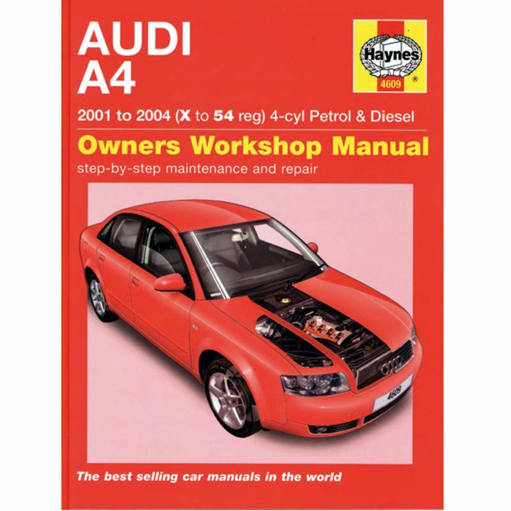 Korjausopas Audi A4 00-04 englanninkielinen