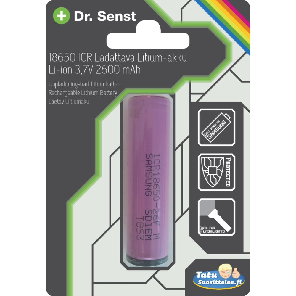 Dr. Senst 18650 aku 2600 mAh ICR