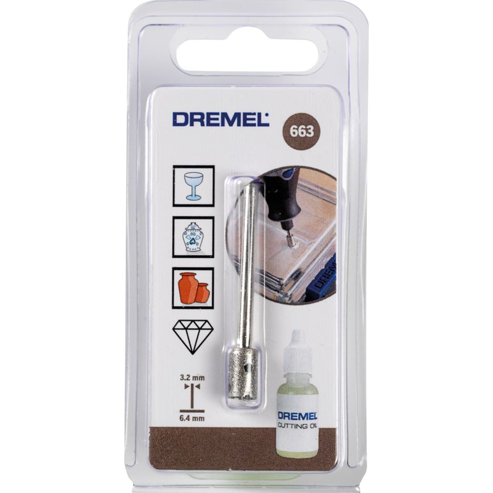 Dremel 663 glasborr 6,4 mm