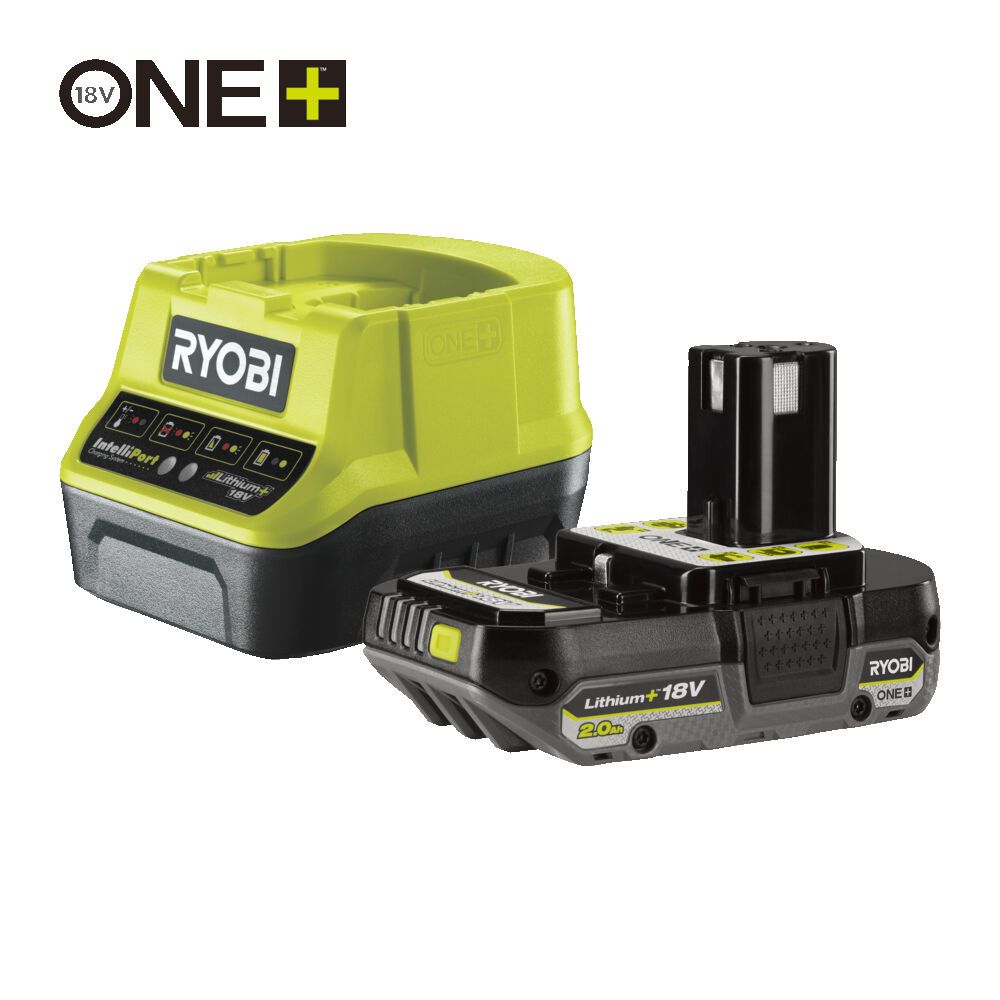 Ryobi ONE+ batteri och laddare RC18120-120C (2,0 Ah)