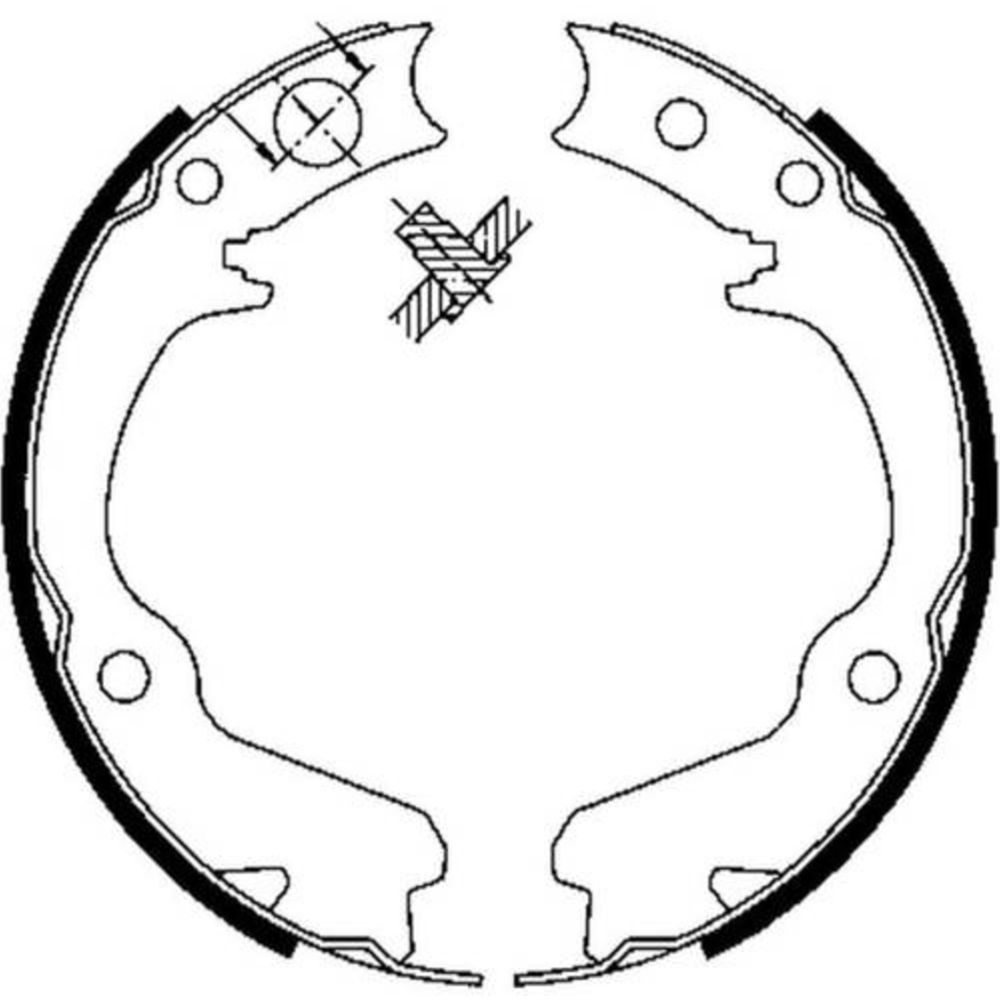 Bromsbackar, sats, parkeringsbroms 22-3473