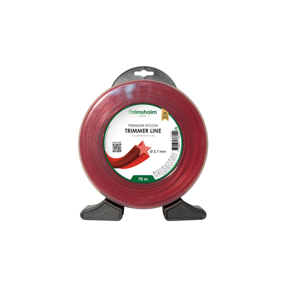 Grimsholm Green trimmerin siima tähtikuvio 2,7 mm x 70 m, punainen