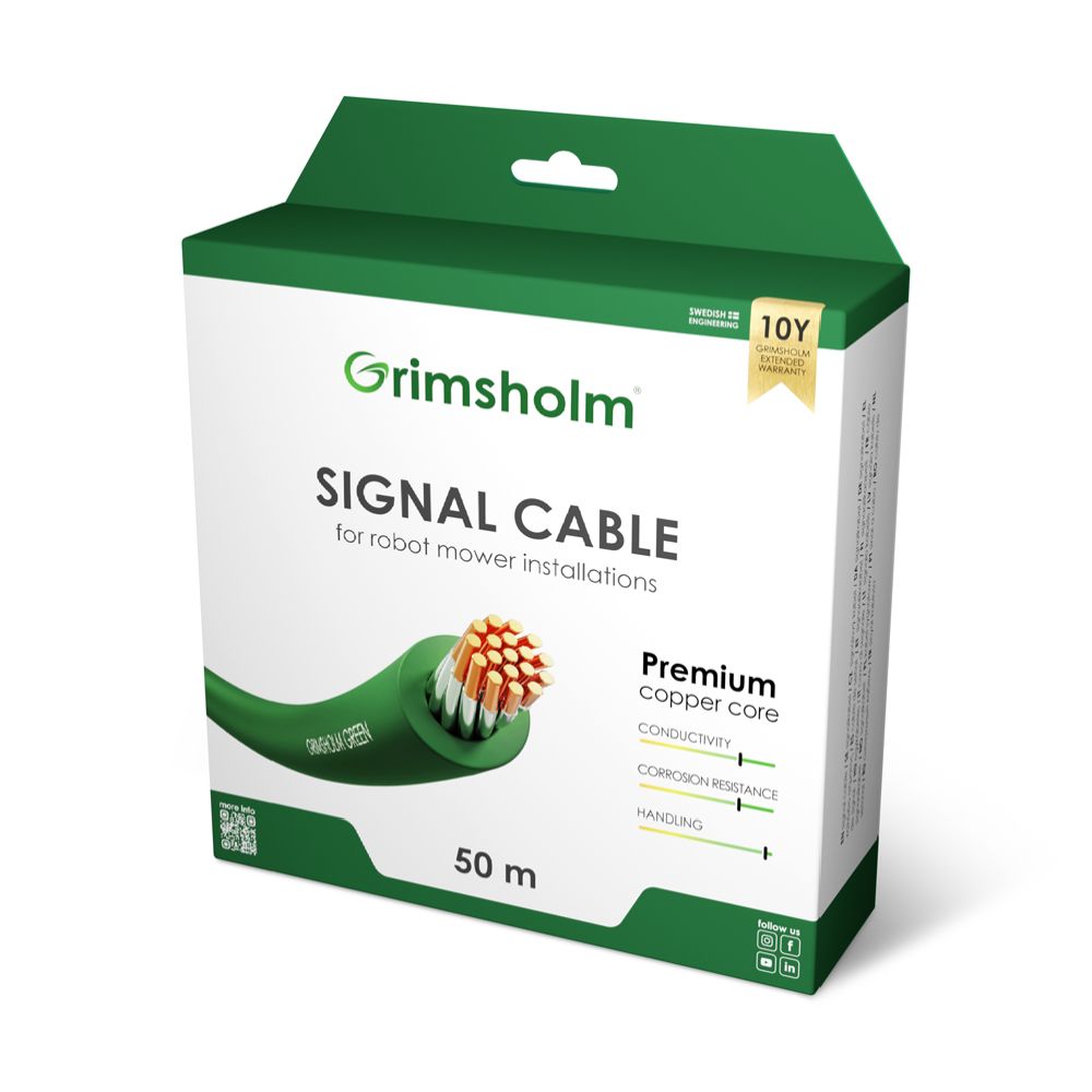 Grimsholm Green Premium begränsningskabel för robotgräsklippare 2,45 mm x 50 m