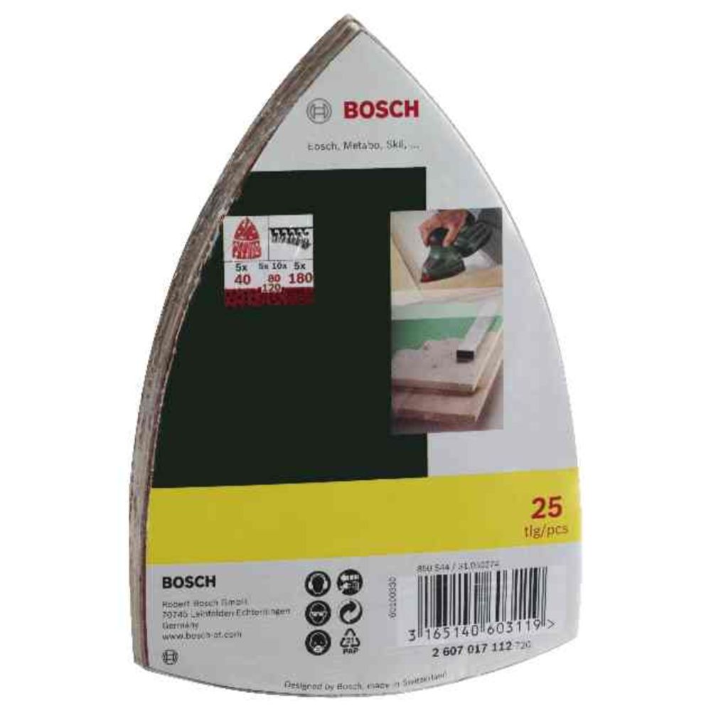 Bosch lihvpaberite komplekt multi 102x62 mm K40-K180, 25 tk