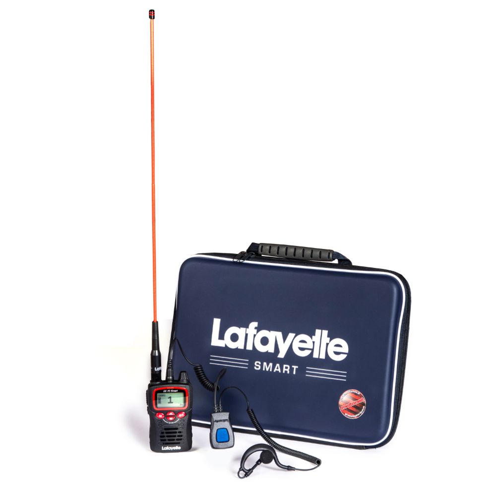 Lafayette Smart DC-70 VHF radiopuhelin + Miniheadset