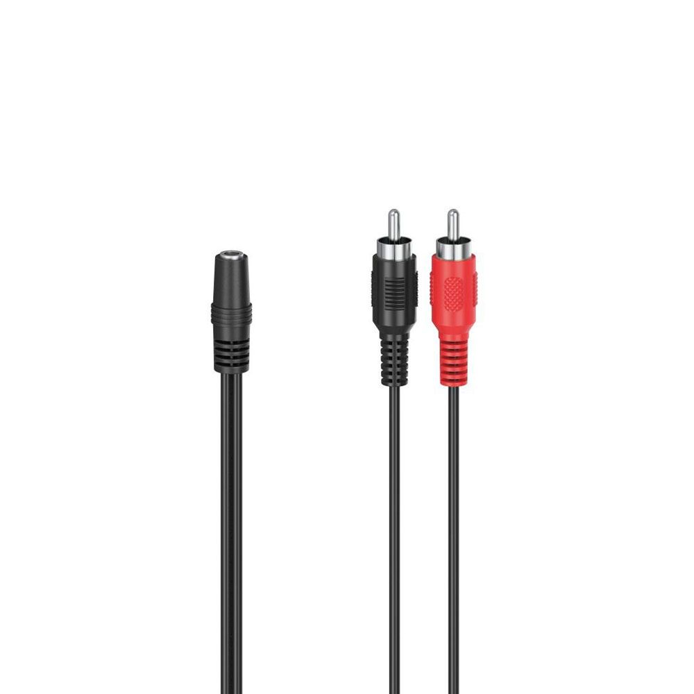Hama audioadapter, 3,5 mm hona - 2 x RCA hane, 0,12 m