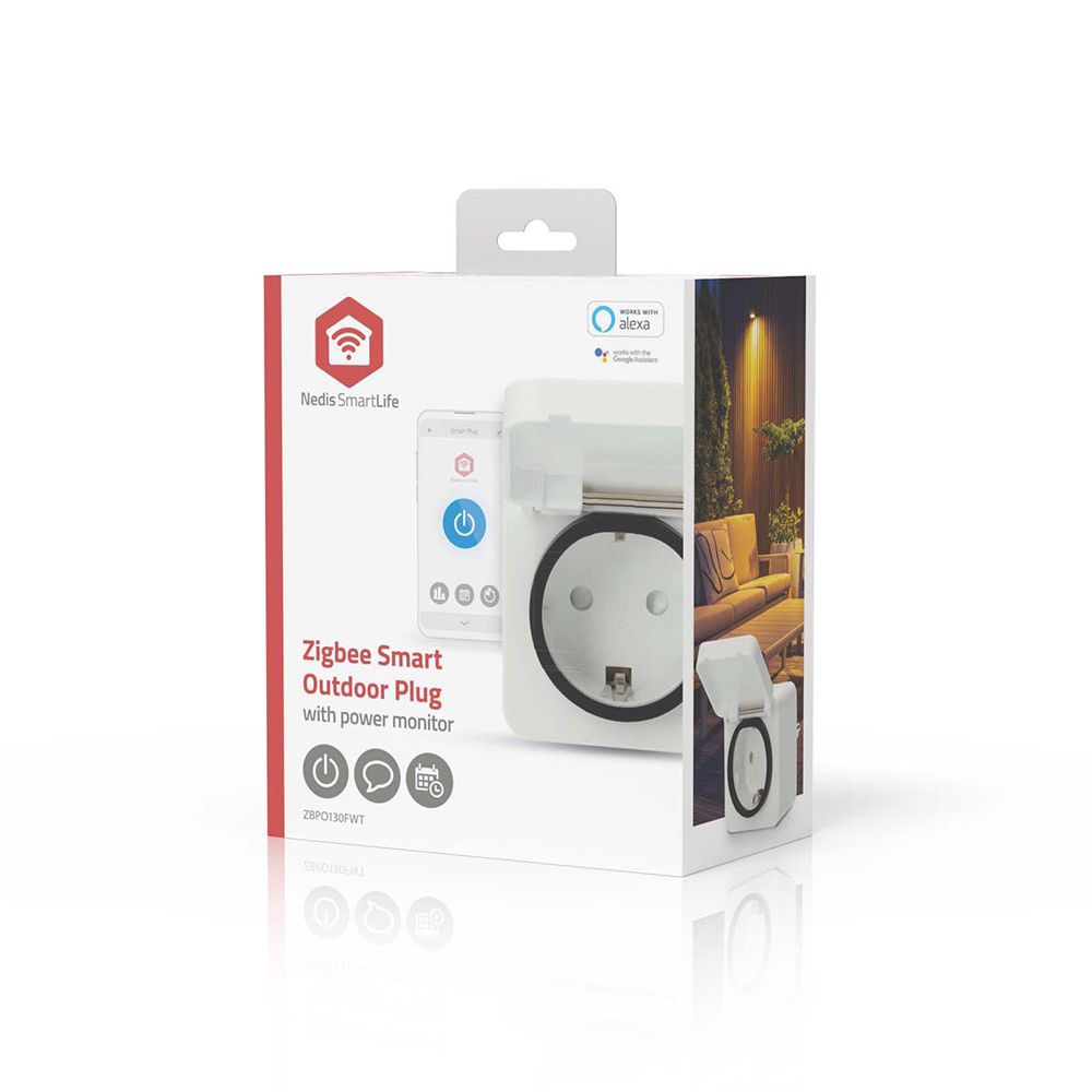 Nedis SmartLife Zigbee ulkopistorasia energiankulutusmittarilla