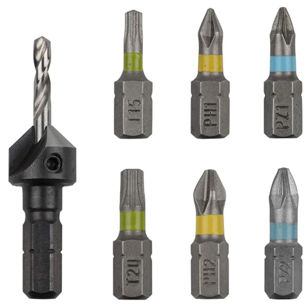 Wolfcraft® Flipbit-komplekt puidule 7 osa