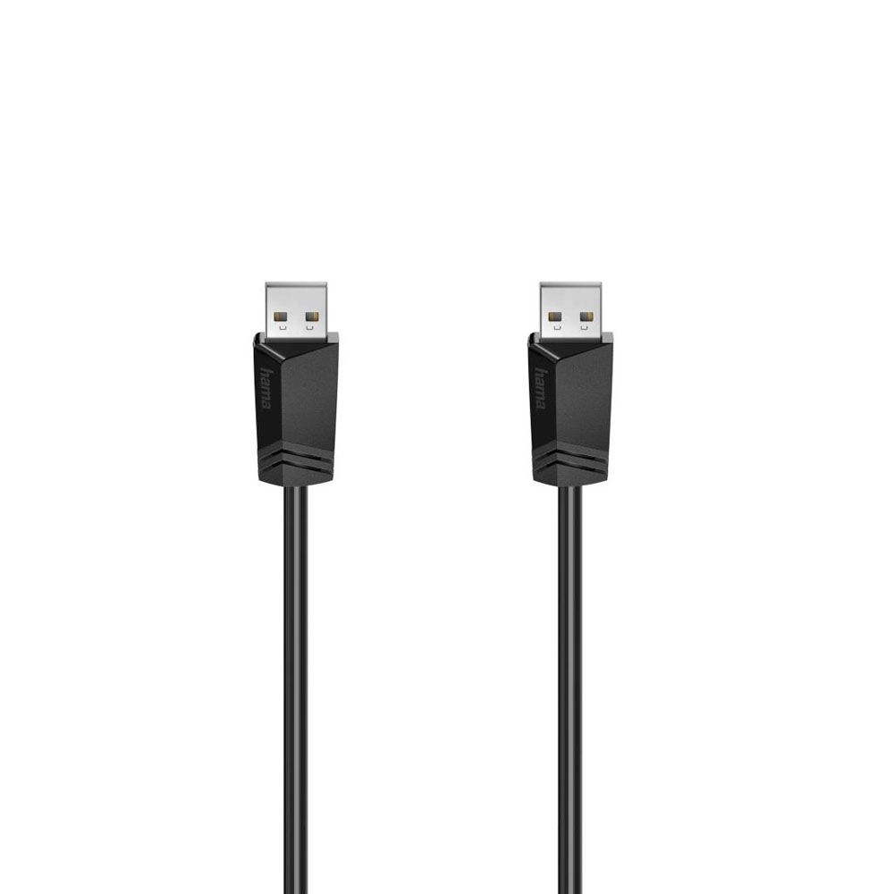 Hama USB-kaapeli, USB-A uros - USB-A uros, USB 2.0, 480 Mbit/s, 1,5 m
