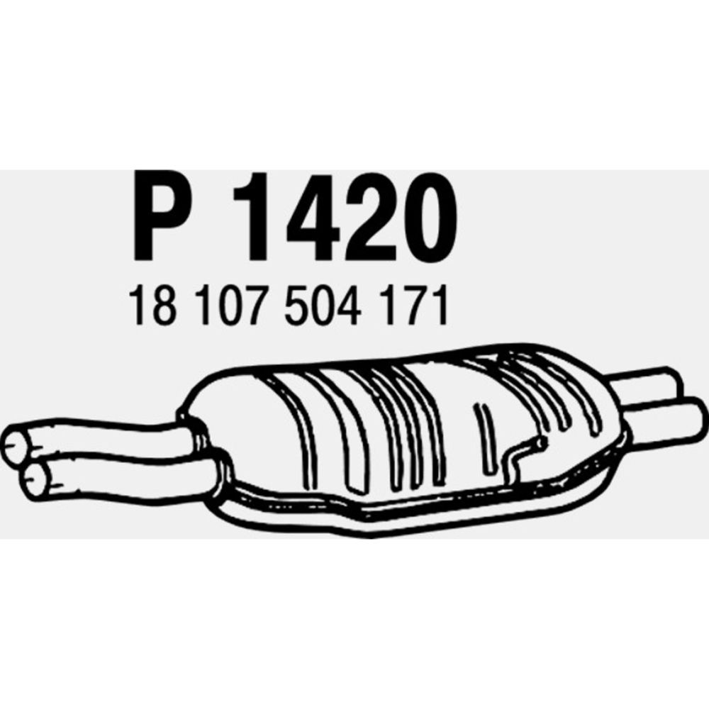 Takaäänenvaimentaja 14-1605