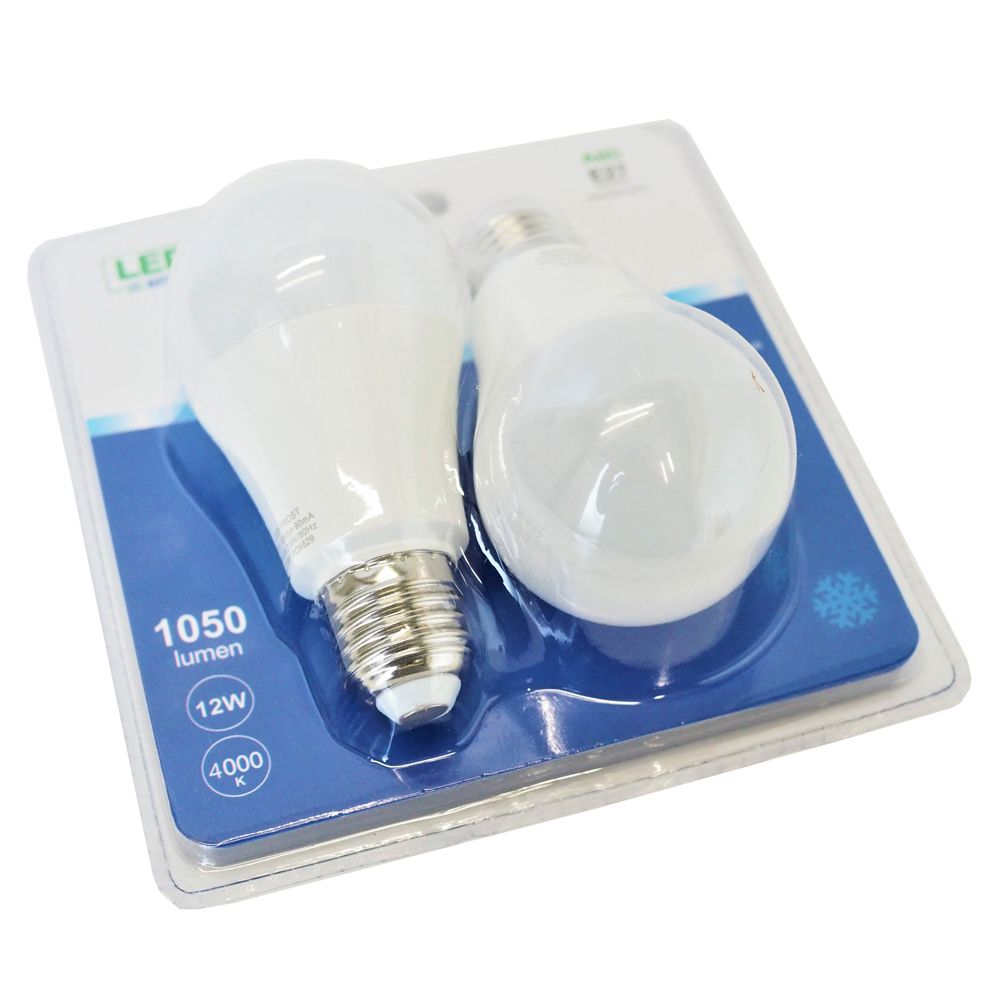 LED-külmalamp, E27, 4000 K, 1050 lm, 12 W, 2 tk