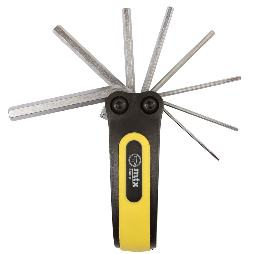 MTX Tools Basic insexnyckelsats vikbar modell 1,5–8 mm