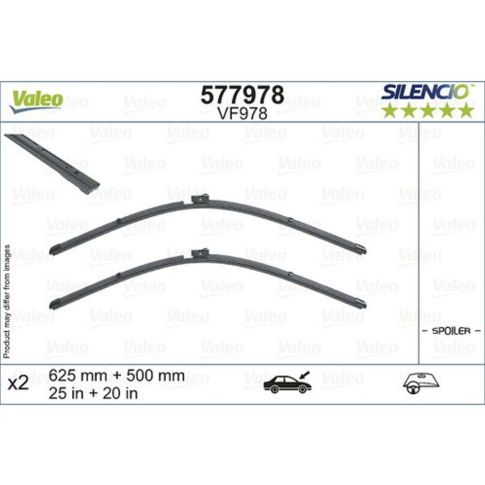 Valeo Silencio FB VF978 kojamehed 62,5 + 50 cm