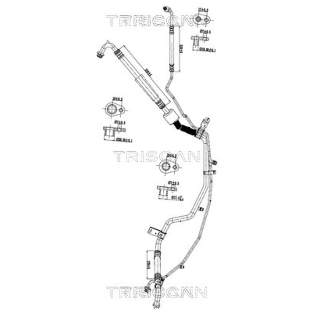 Varibelttrycksledning, klimatanläggning 30-05753