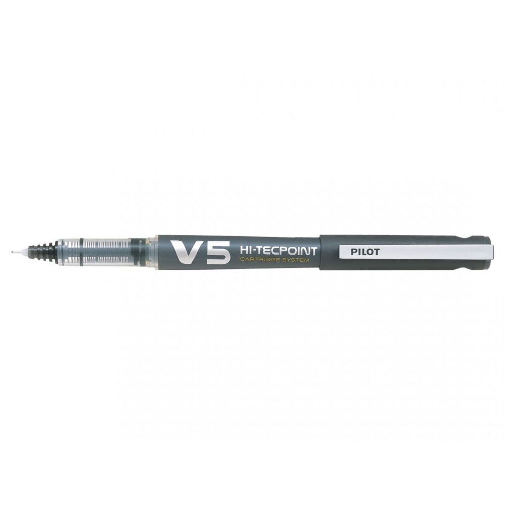 Pilot V5 Hi-Tecpoint kuulakärkikynä nestemäinen musta muste 0,5 mm