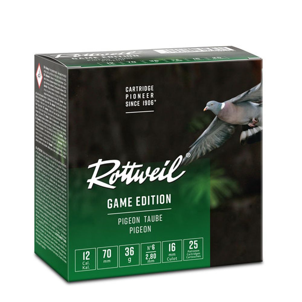 Rottweil Game Edition Duva 12/70 36g 2,8mm/US6 BLY 25 st.