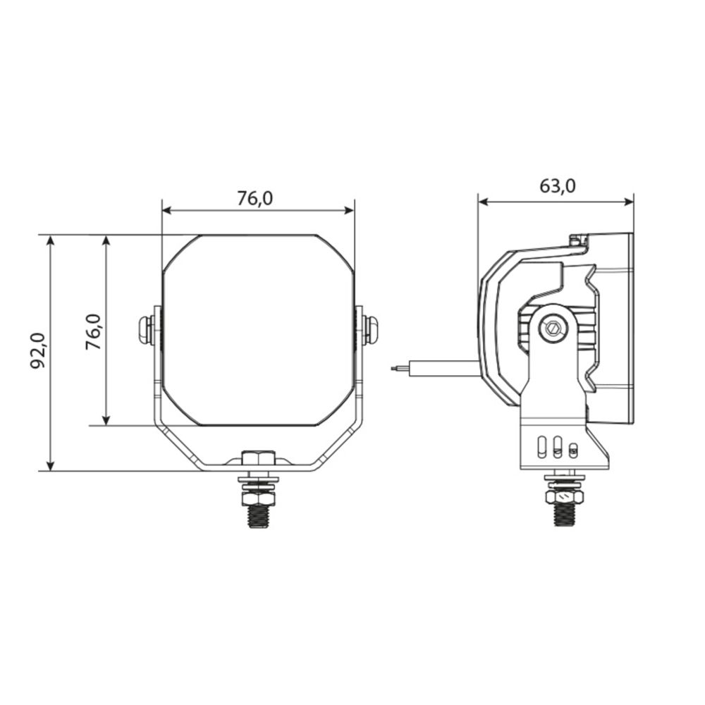 Bullpro Bully 3000 LED-arbetsljus 3340 lm 40 W fyrkantig 12–48 V R10