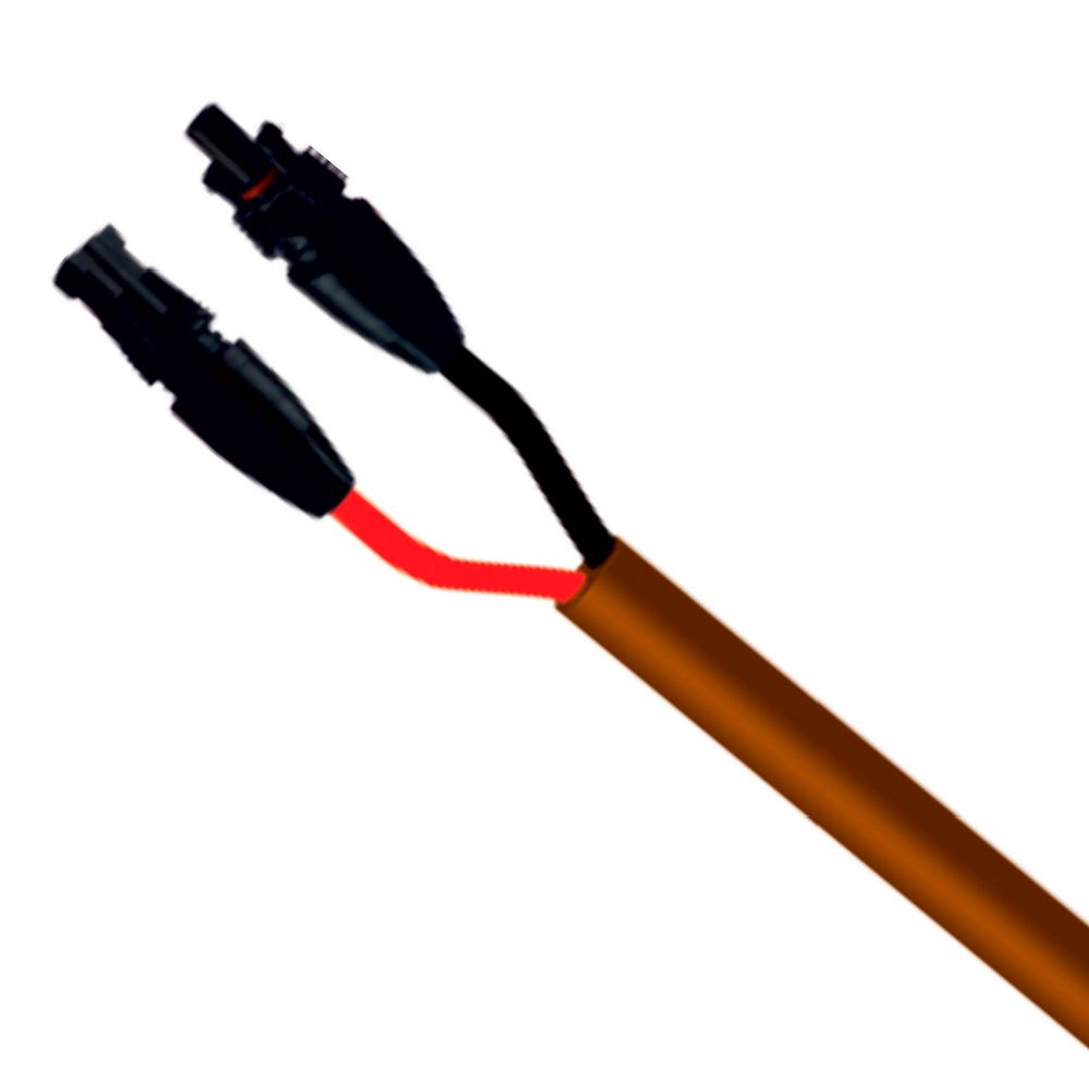 Solpanelskabel 2 x 6 mm² MC4-kontakter 15 m