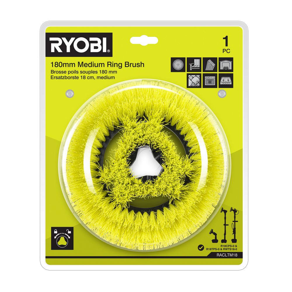 Ryobi ONE+ pesulaitteen keskikova pesuharja RACLTM18 180 mm