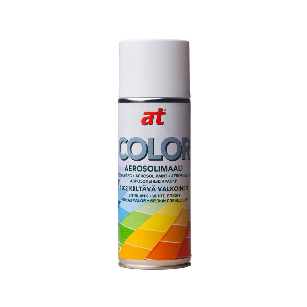 AT-Color sprayfärg vit blank 400 ml