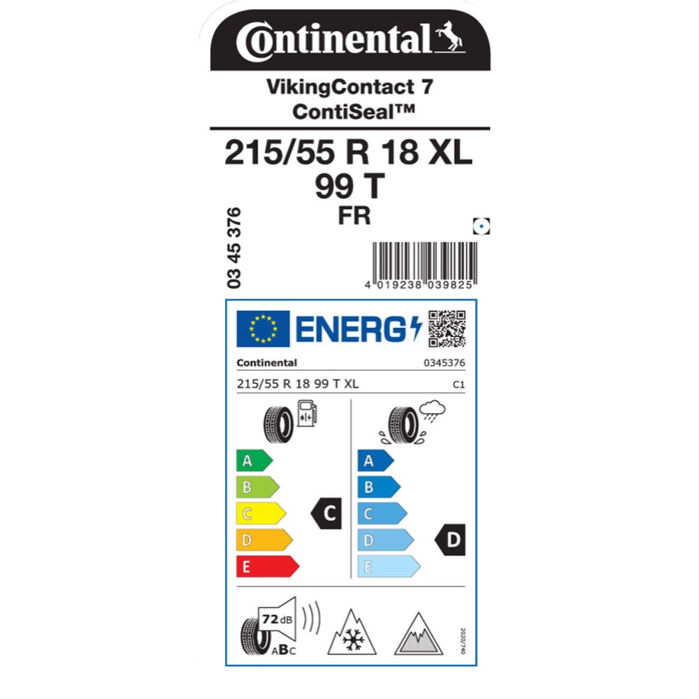 Continental VikingContact 7 215/55 R 18 99T XL FR ContiSeal kitkarengas
