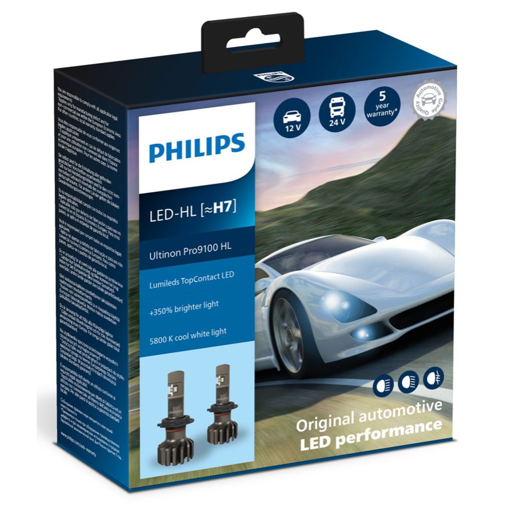 Philips Ultinon PRO9100 H7 LED ajoneuvopolttimopari
