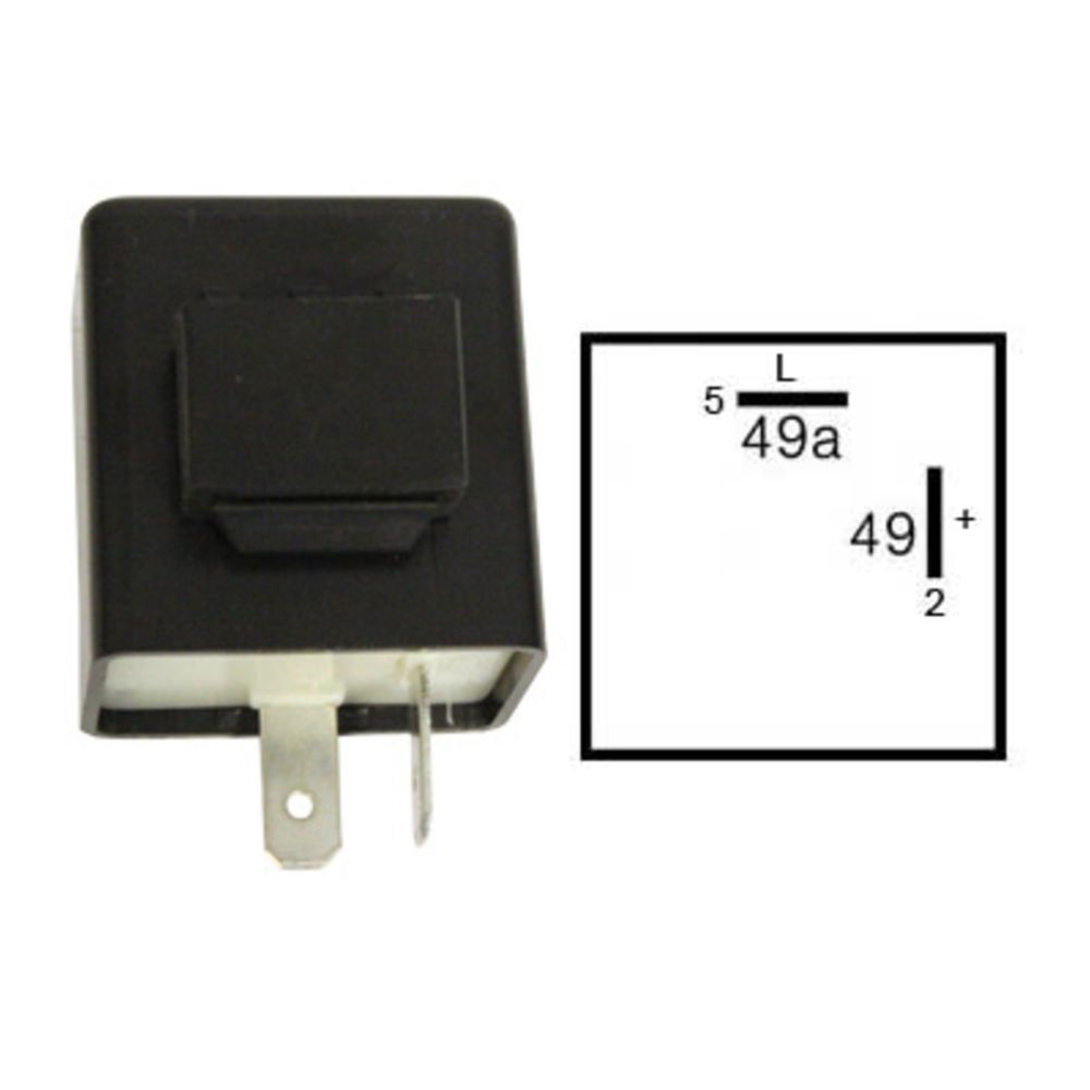 Blinkersrelä LED 12V <30W 2-polig (L/+)