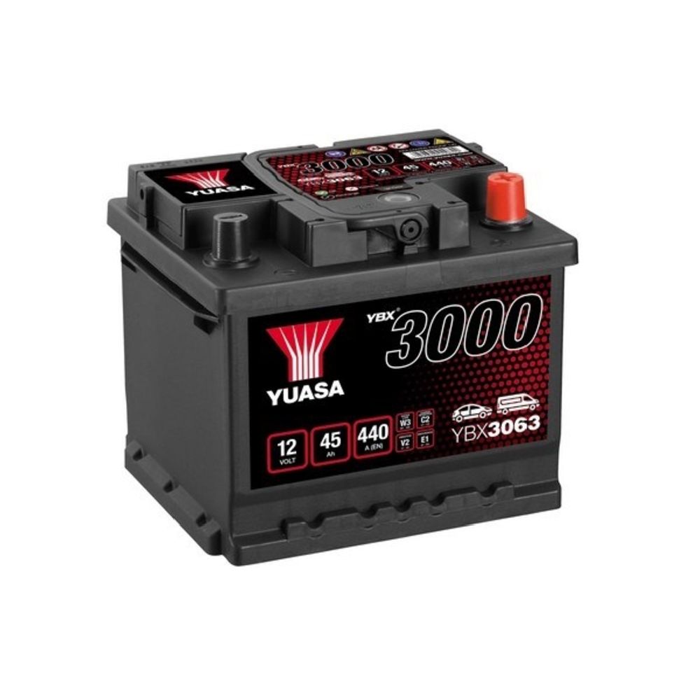Yuasa YBX3063 45Ah / 440A akku P207 x L175 x K175 -+