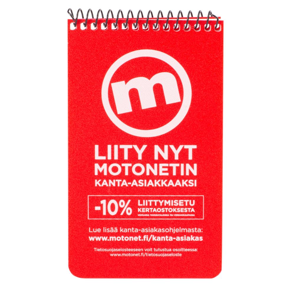 Motonet vedenkestävä muistio 76 x 130 mm
