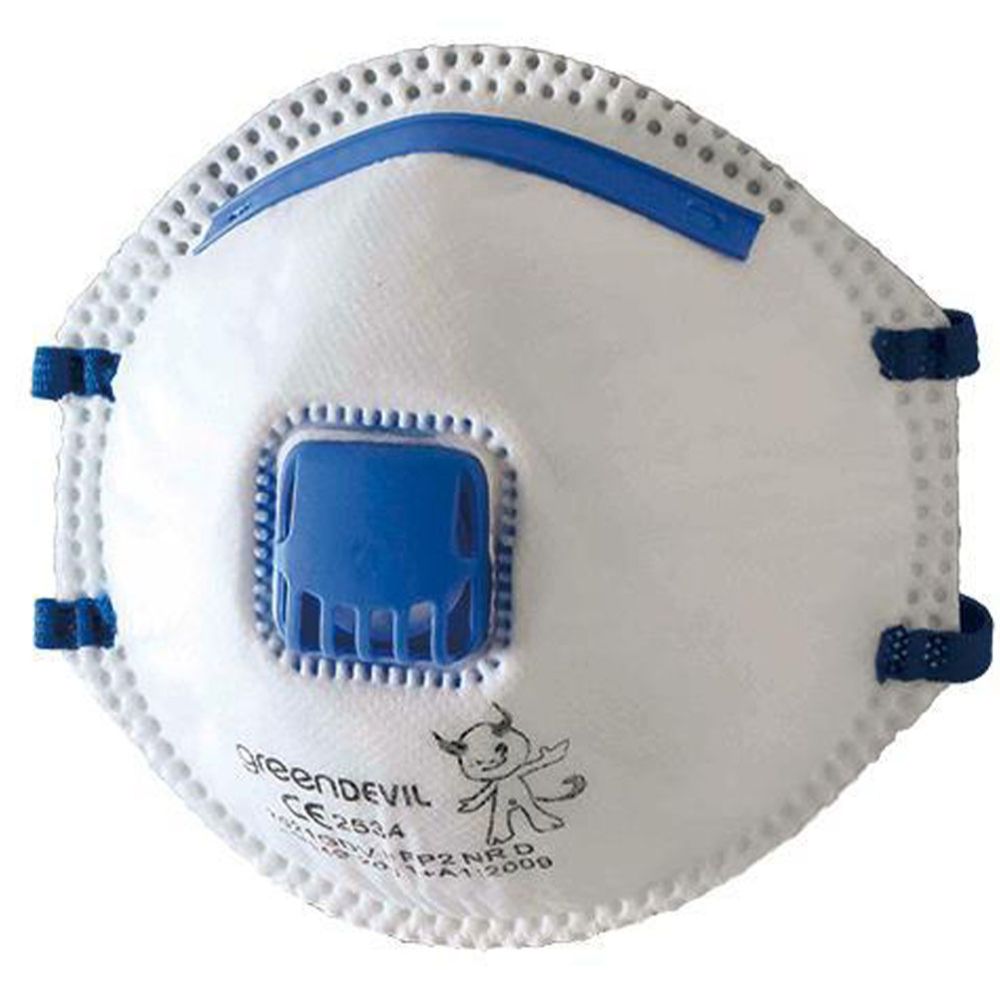 Green Devil 7021 FFP2 respiraator väljahingamisklapiga 3 tk