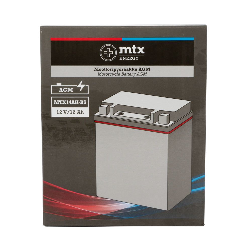MTX Energy mootorratta aku 12 V 12 Ah "MTX14AH-BS" (P134 x L90 x K166 mm)