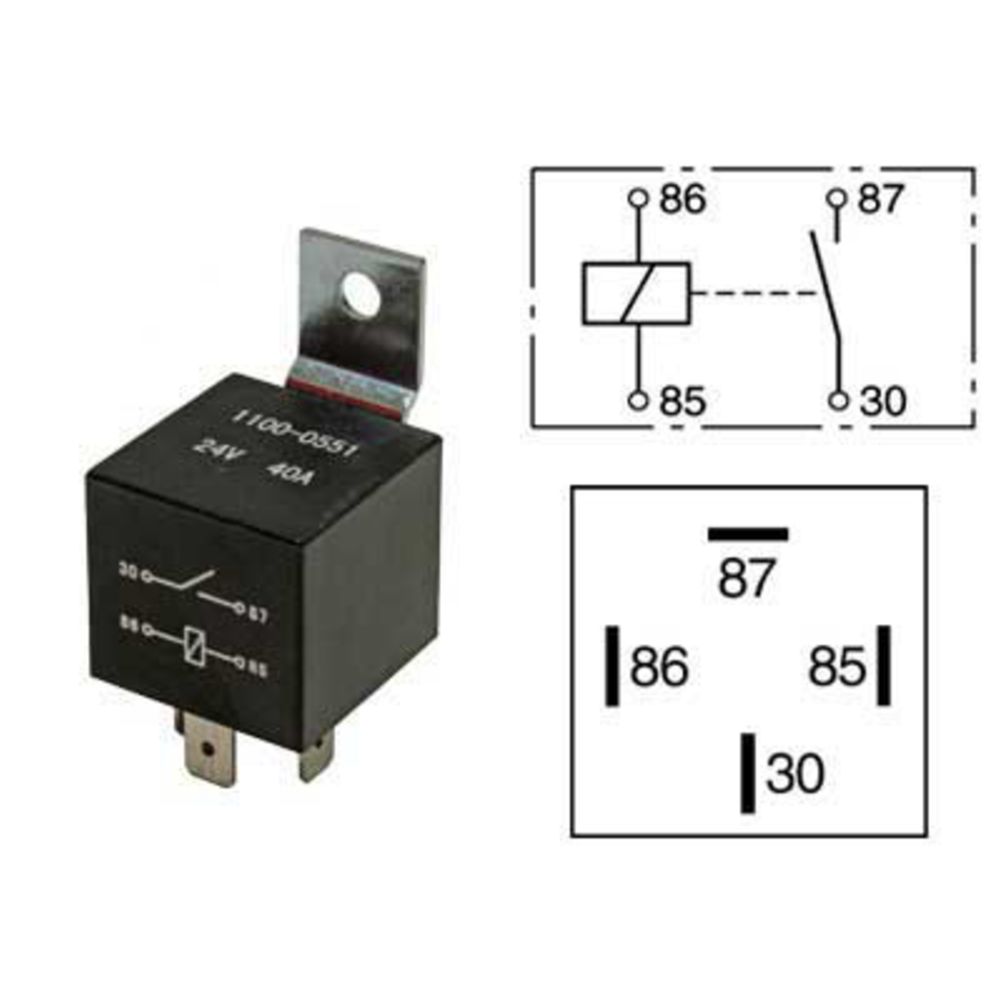 Omkopplingsrelä 24 V/40 A