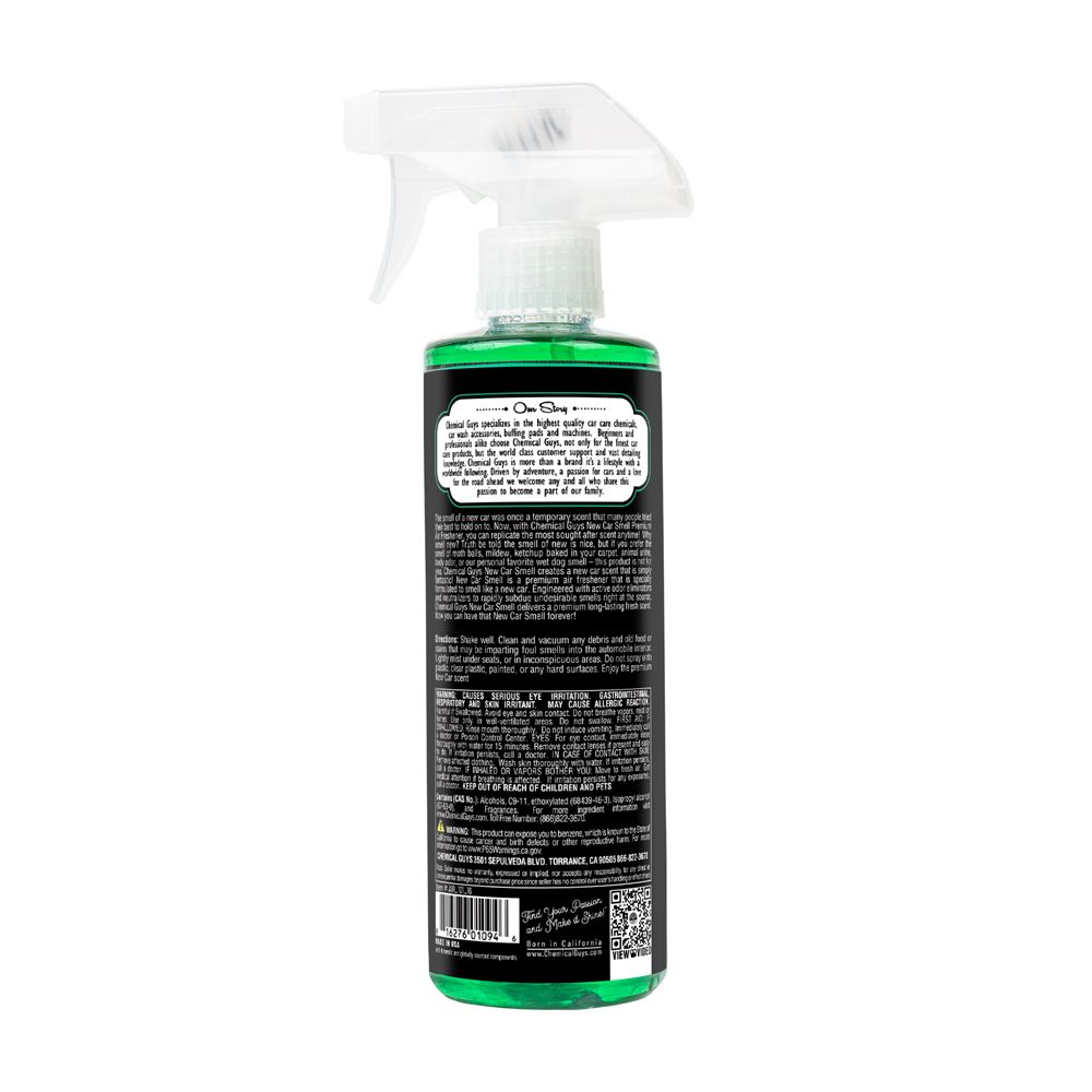 Chemical Guys New Car Smell Air Freshener And Odor Eliminator ilmanraikastin ja hajuntappaja 473 ml