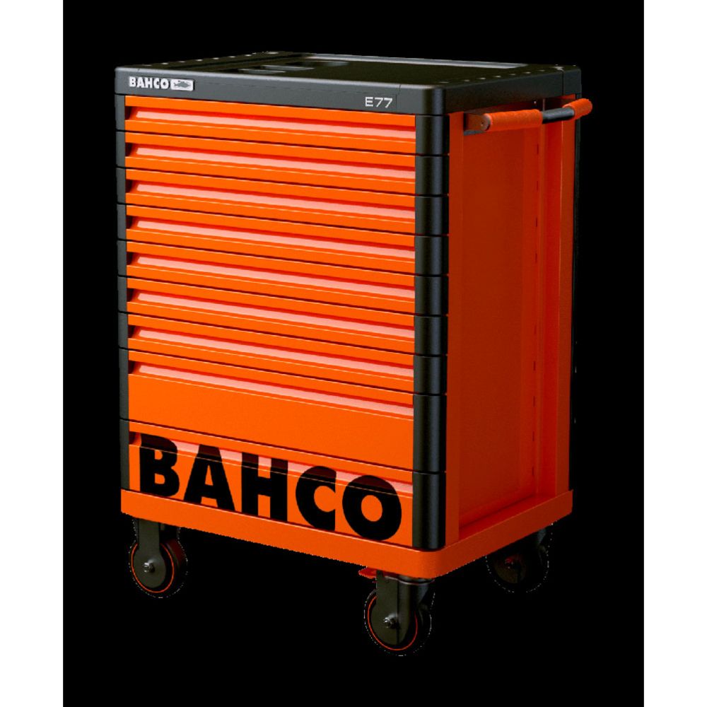 Bahco 1477K9 työkaluvaunu E77 Premium Storage HUB 26" 9 laatikkoa oranssi