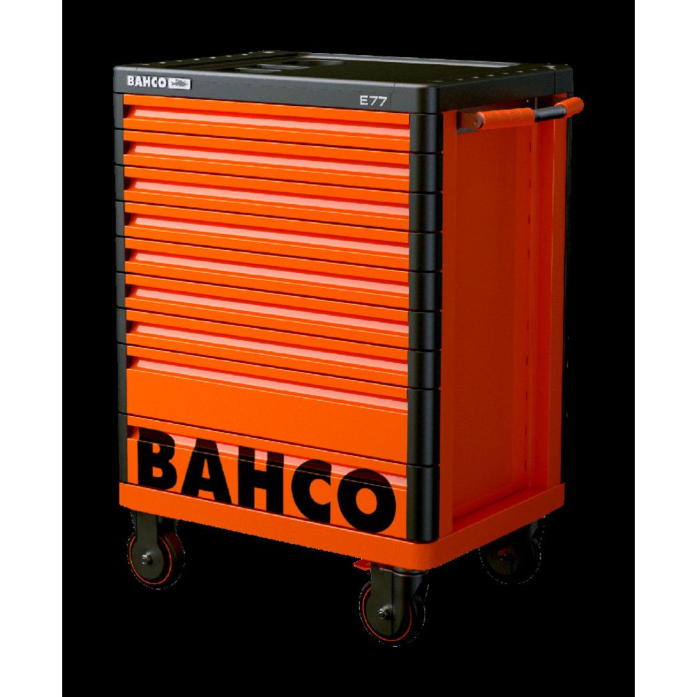 Bahco 1477K9 työkaluvaunu E77 Premium Storage HUB 26" 9 laatikkoa oranssi