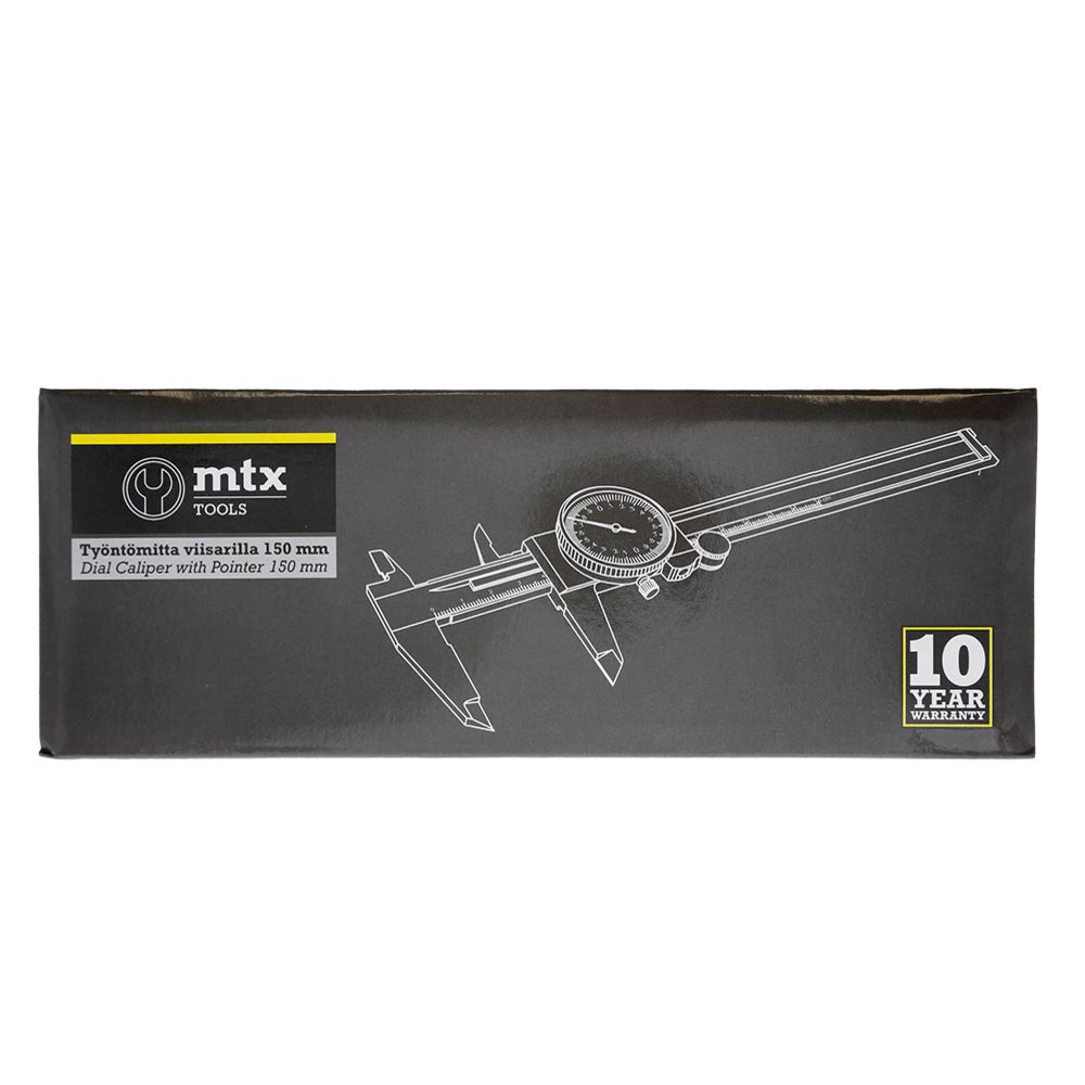 MTX Tools skjutmått med mätklocka RFS 0–150 mm