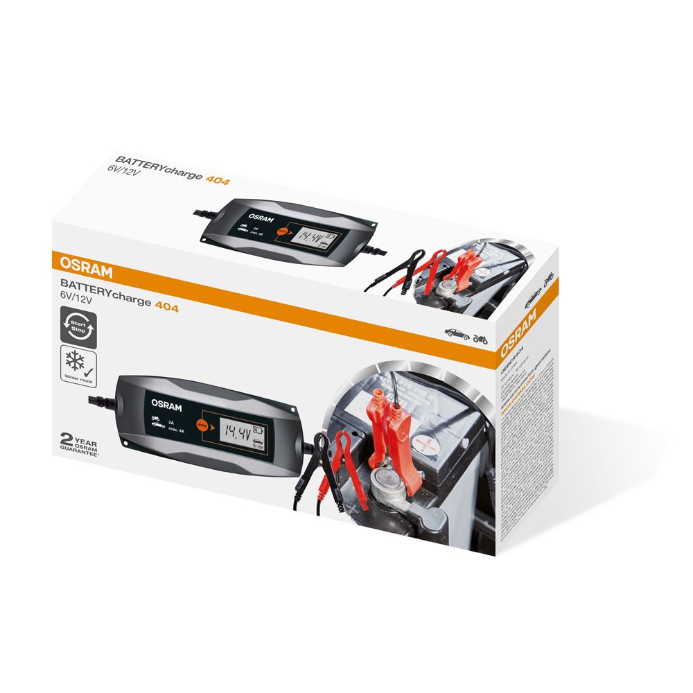 Osram batteriladdare 4 A, 6 / 12 V