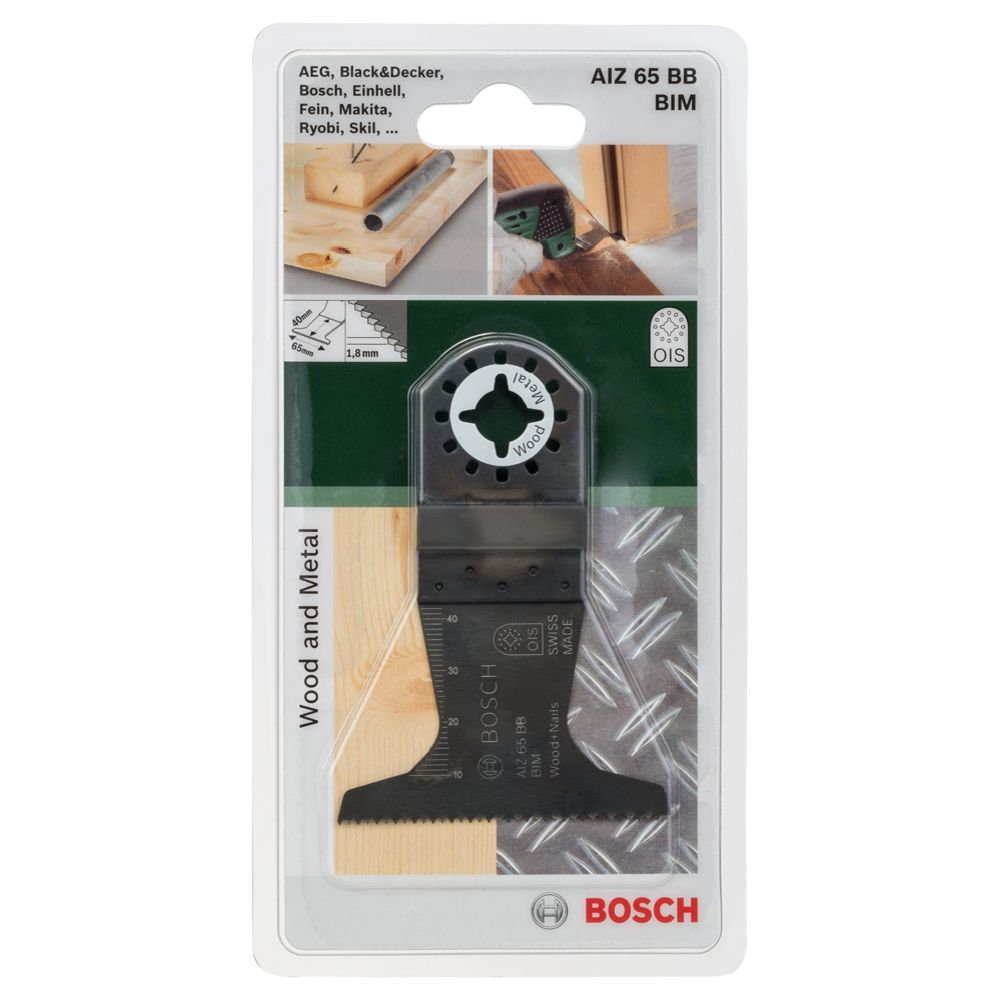 Bosch upotussahanterä AII 65 APB Wood and Metal 40 x 65 mm