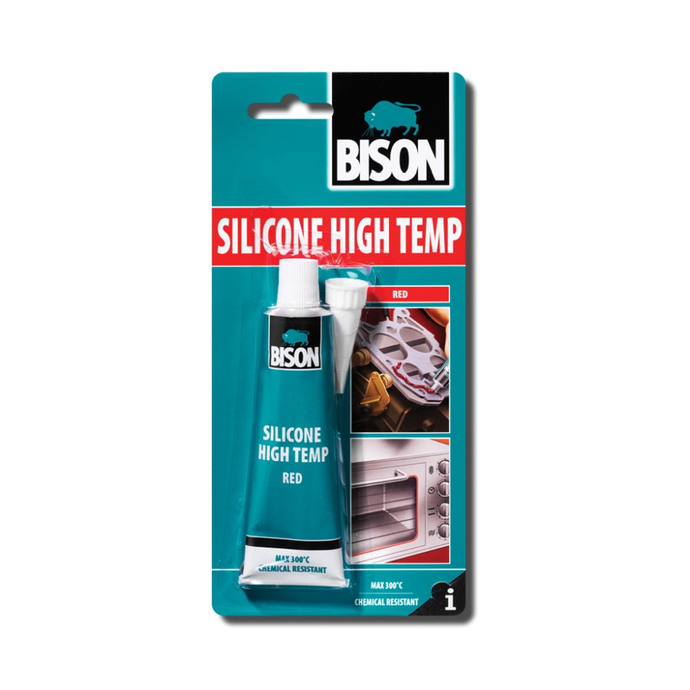 Bison kuumankestävä silikoni +250 °C punainen 60 ml
