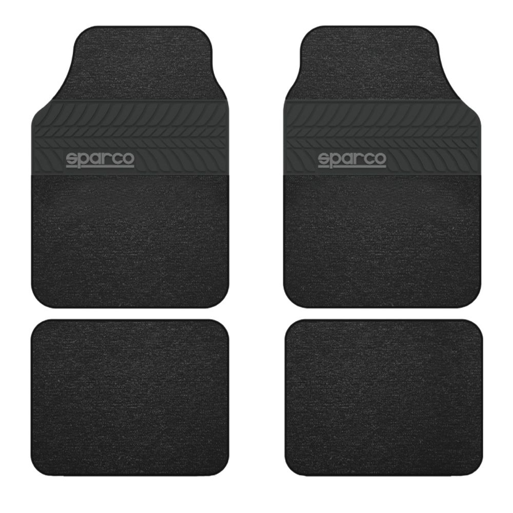 Sparco 4-osaline auto põrandamattide komplekt, tekstiil, must
