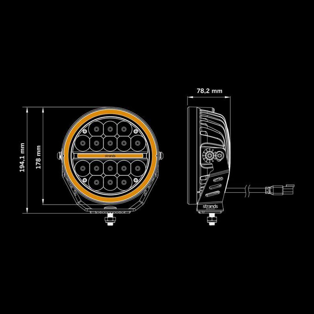 Strands Siberia XPA extraljus rund 7" 80W Ref. 20