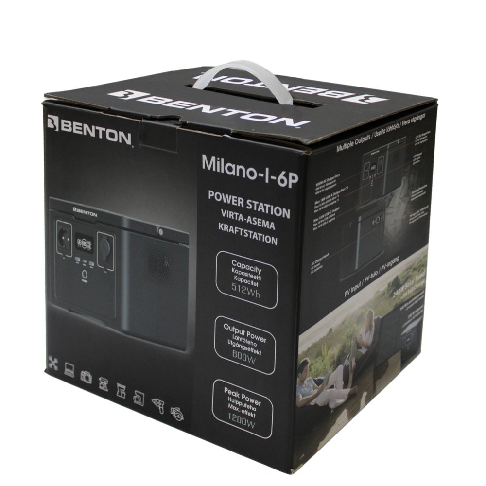 Benton portabel powerstation 600 W 512 Wh