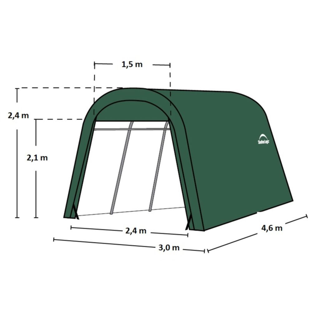 ShelterLogic autotelk, 4,6 x 3,0 x 2,4 m