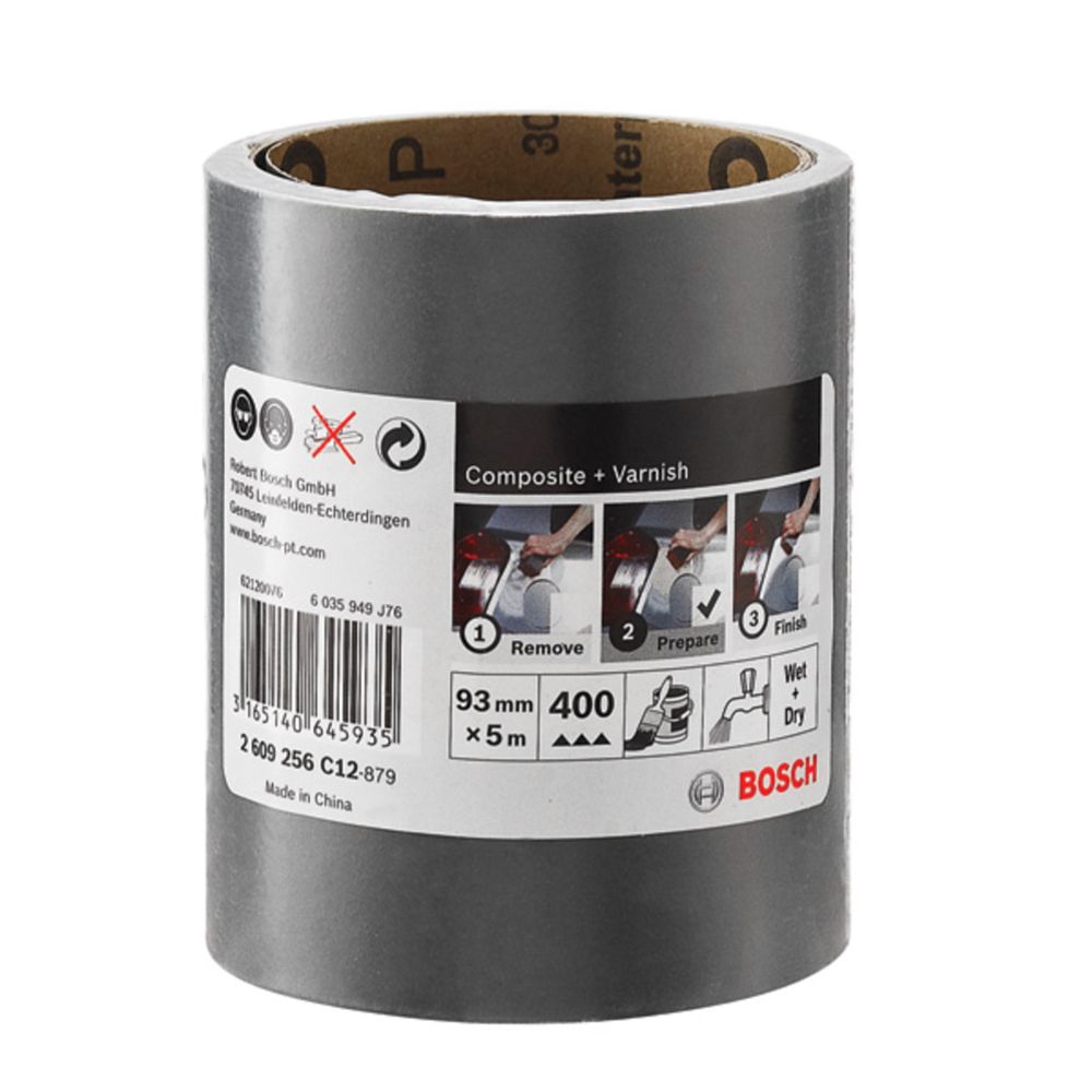 Bosch lihvpaberirull vesi- ja kuivlihvimiseks 93 mm 5 m K400