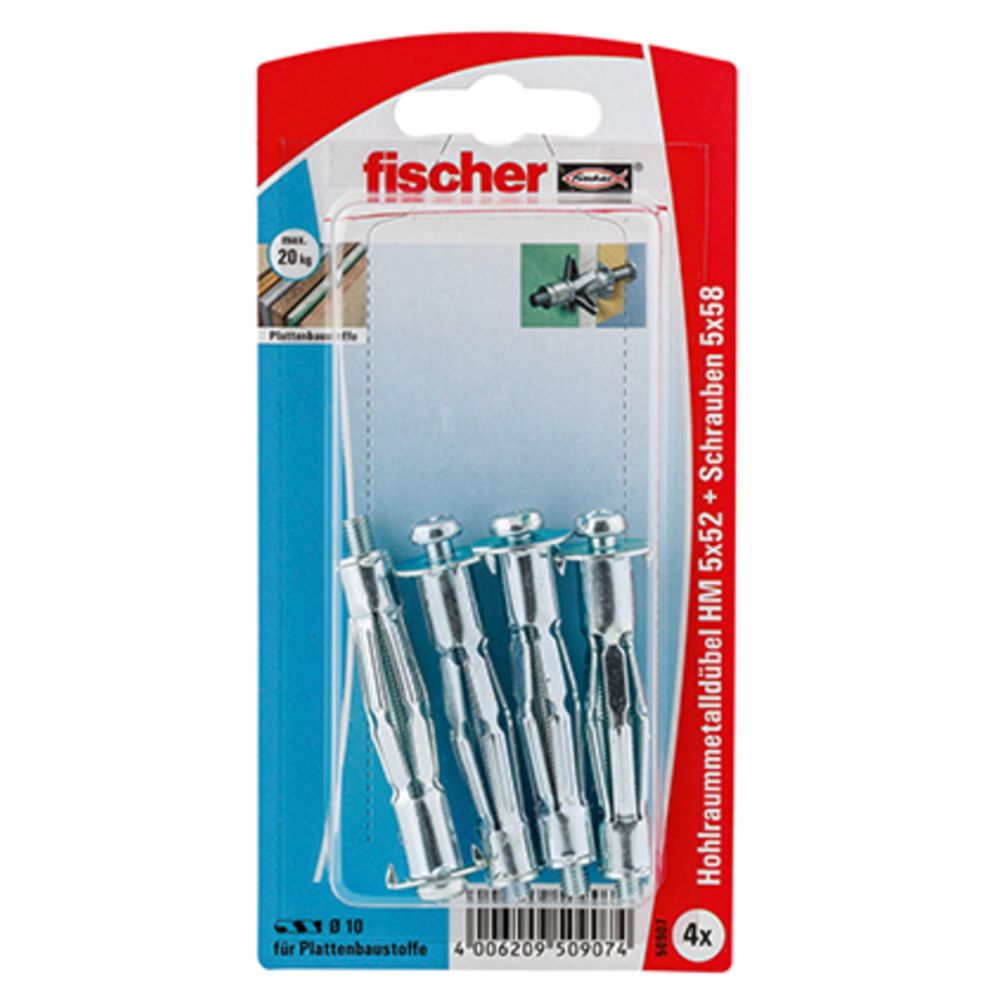 Fischer tunnplåtsankare 4 st.