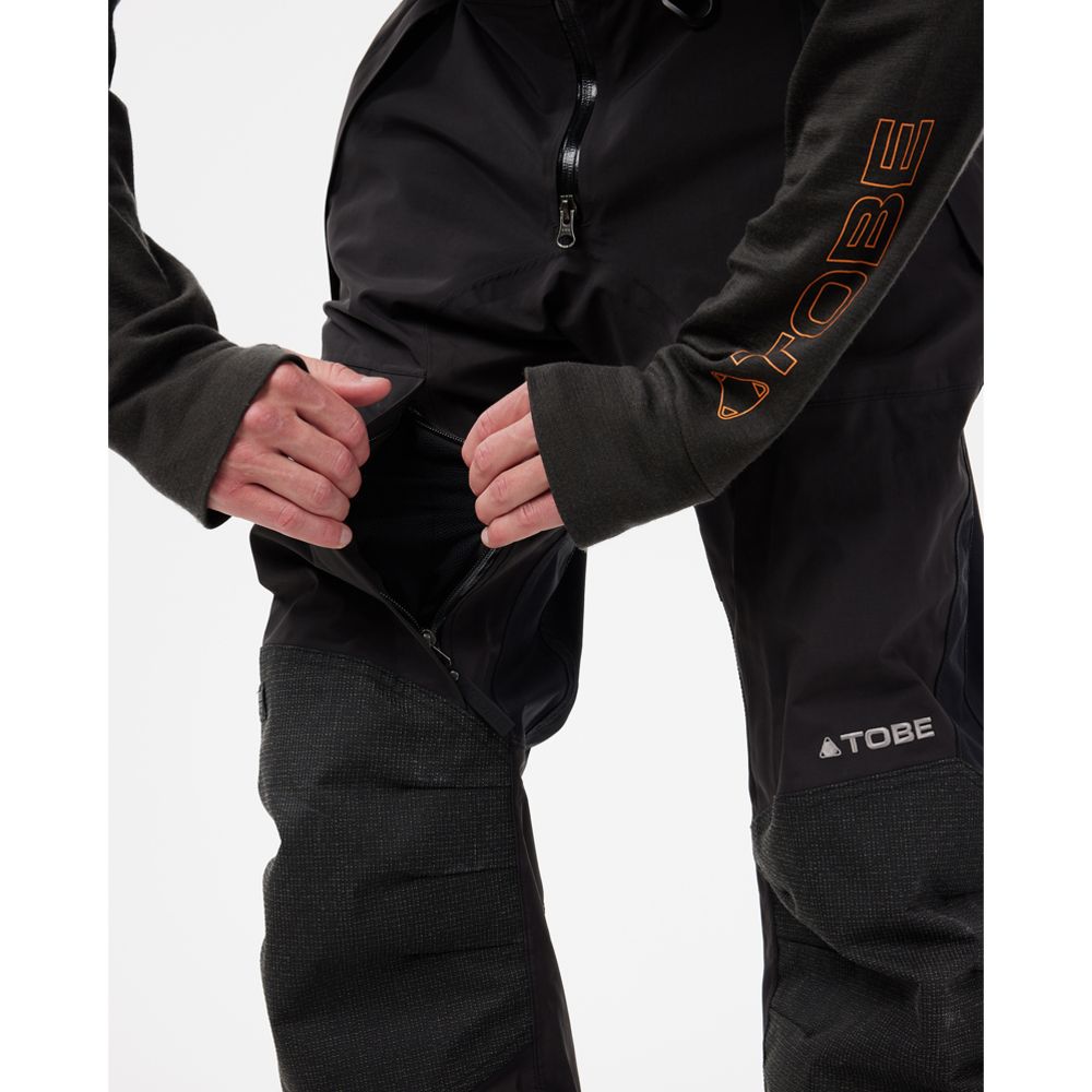 Tobe Vivid Bib skoterbyxor Jet Black